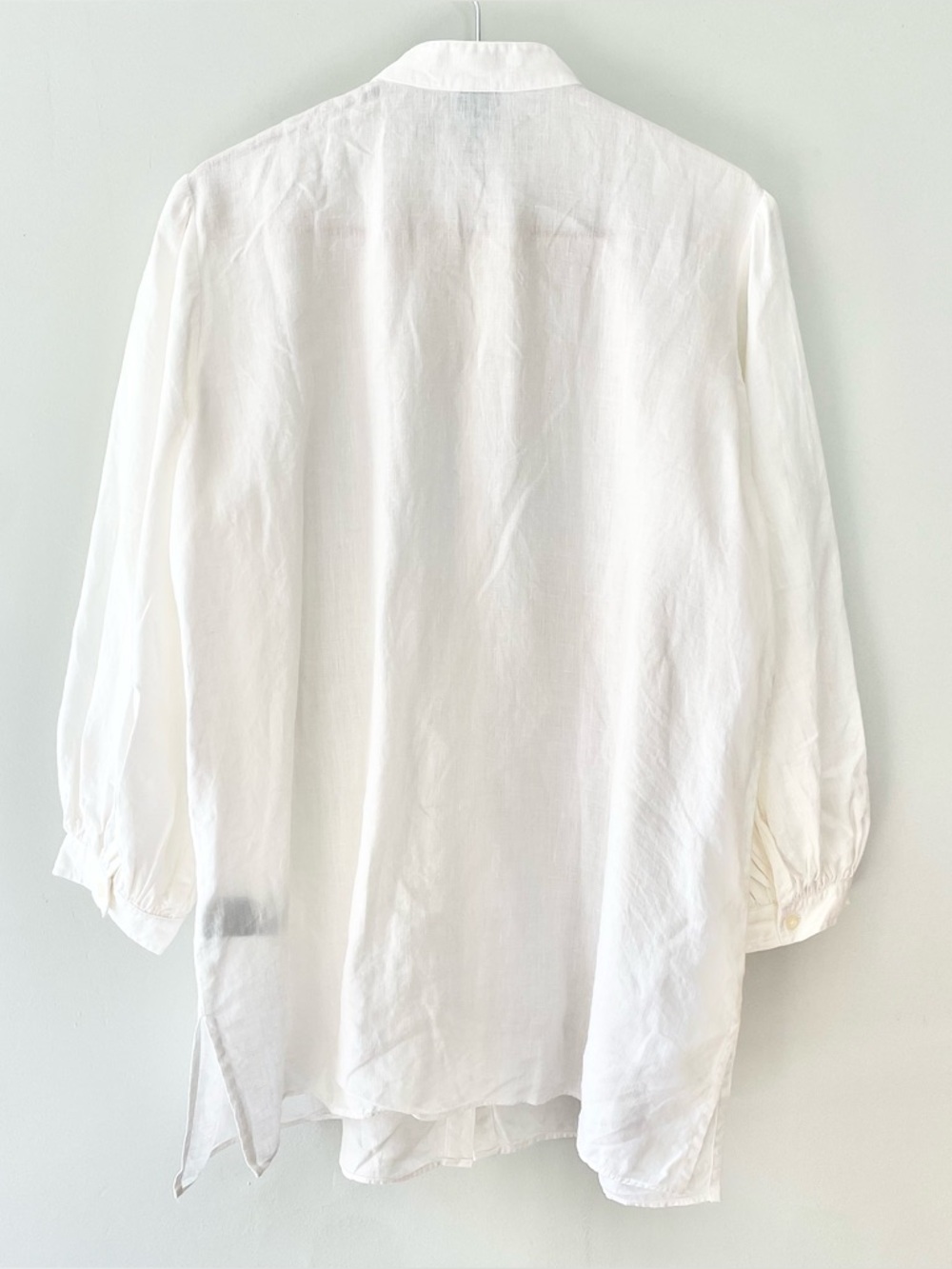 Ralph Lauren Cream Pintuck Button-Front Blouse - Picture 8 of 16